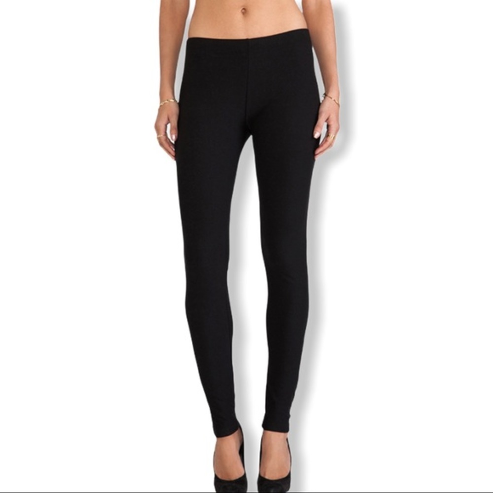 Plush Cotton Fleece Lined Legging in Black